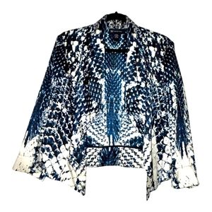 INC Silk Snake Open Front Drape Lightweight Jacket large